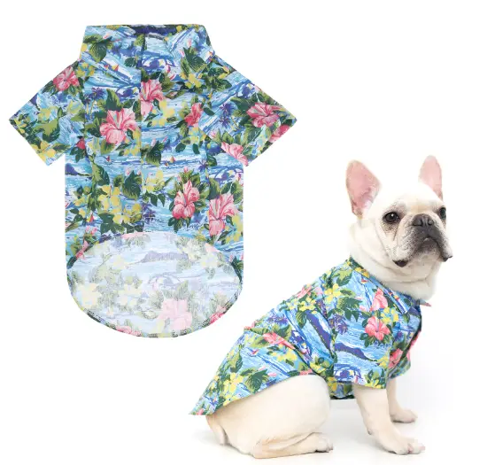 Pet-Hawaiian-Shirts-with-Floral-Designs