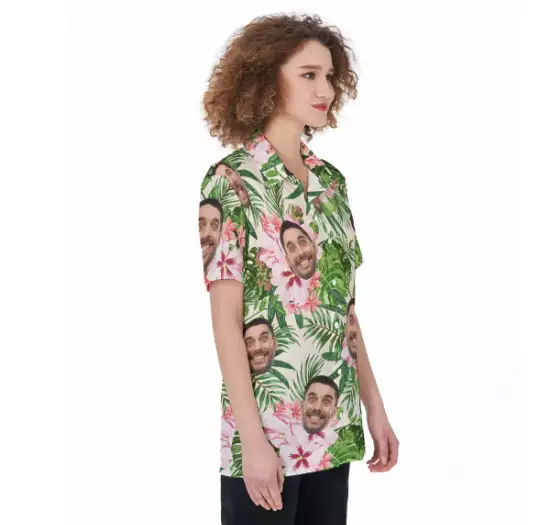 hawaiian face shirt for women